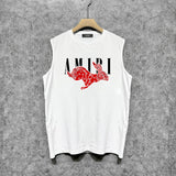 Amiri tank top cashew flower rabbit printing