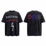 SAINT MICHAEL Vintage T Shirt FALSE PERCEPTION x Marilyn Manson Lightning Vintage Short Sleeve