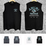 Amiri tank top earth letter printing