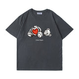 Palm Angels T Shirts Palm Angels Love Teddy Bear Printed Short Sleeve T-shirt