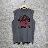 Amiri tank top cobra printing