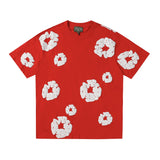 Denim Tears Outfit:T Shirt/Shorts (Separate Purchase Options) Puff Print Short Sleeve T-shirt Loose Couple Shorts Suit