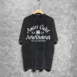 Amiri washed t-shirt artistic word short sleeves