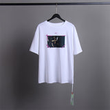 Off White T Shirts Religious Angel Oil Painting Short Sleeves