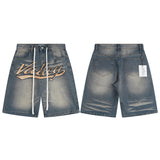 Valeforever Vale denim shorts Hotfix rhinestones