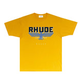 Rhude T Shirts Printed Trendy Pure Cotton