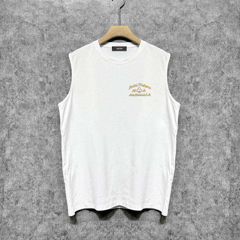 Amiri tank top lion medal printing