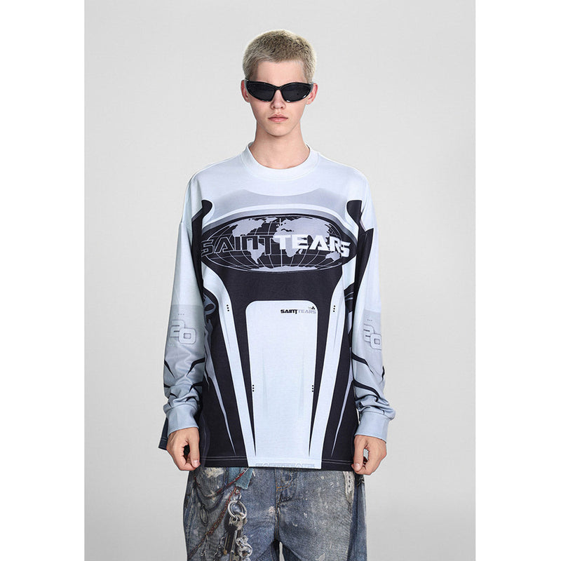 Men Long Sleeve Shirt Saint Michael Loose Long Sleeve Shirt
