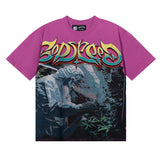 Godspeed T Shirts Biochemical Skull Poppy Print Cotton Casual Short Sleeve Men and Women