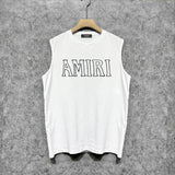 Amiri tank top bevel cut letterprinting