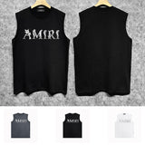 Amiri tank top with vine and man text printing