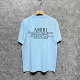 Amiri t shirts hollywood artistic font print short sleeve tee