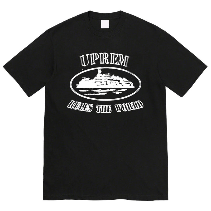 Mens T-shirts FW23 Corteiz Rules The World Tee Co-branded T-shirts