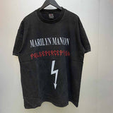 SAINT MICHAEL Vintage T Shirt FALSE PERCEPTION x Marilyn Manson Lightning Vintage Short Sleeve