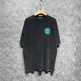 Amiri washed t-shirt colorful sun printing short sleeves