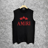 Amiri tank top red five-pointed star printing