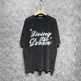 Amiri washed t-shirt - cloud letter short sleeve