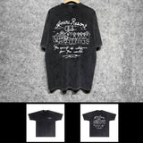 Amiri washed t-shirt sketch country short sleeve
