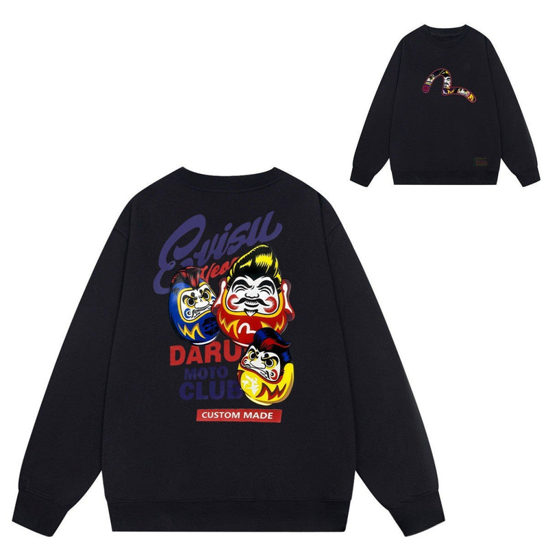 Evisu Sweatshirts Casual Loose Unisex Sweatshirts