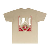 Rhude T Shirts Printed Trendy Pure Cotton
