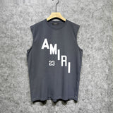 Amiri tank top ladder text printing