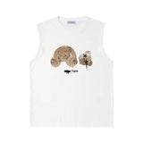 Palm Angels T Shirts Broken Bear Vest Men's and Women's Sleeveless T-shirt