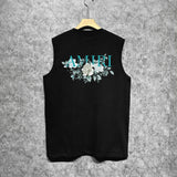 Amiri tank top camellia printing