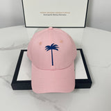 Palm Angels hats flame alphabet palm tree embroidered distressed baseball cap
