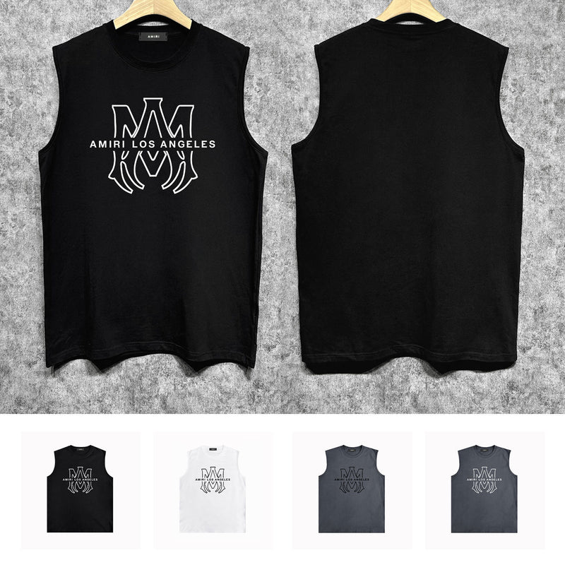 Amiri tank top line simple logo printing