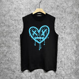 Amiri tank top splash paint heartprinting