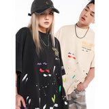 Unisex T-Shirts GALLERY DEPT Washed Graffiti Print Tee
