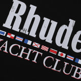 Rhude T Shirts Flag Printing Cotton Casual Short Sleeves Men and Women