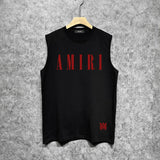Amiri tank top letter spider printing