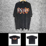 Amiri washed t-shirt gold snake short sleeve