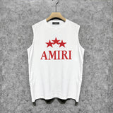 Amiri tank top red five-pointed star printing