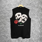 Amiri tank top double-sided rose printing