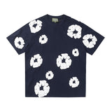 Denim Tears Outfit:T Shirt/Shorts (Separate Purchase Options) Puff Print Short Sleeve T-shirt Loose Couple Shorts Suit