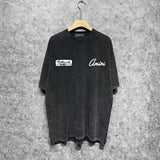 Amiri washed t-shirt billiards sketch short sleeve