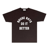 Rhude T Shirts Printed Trendy Pure Cotton