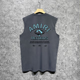 Amiri tank top earth letter printing