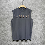 Amiri tank top fur printing