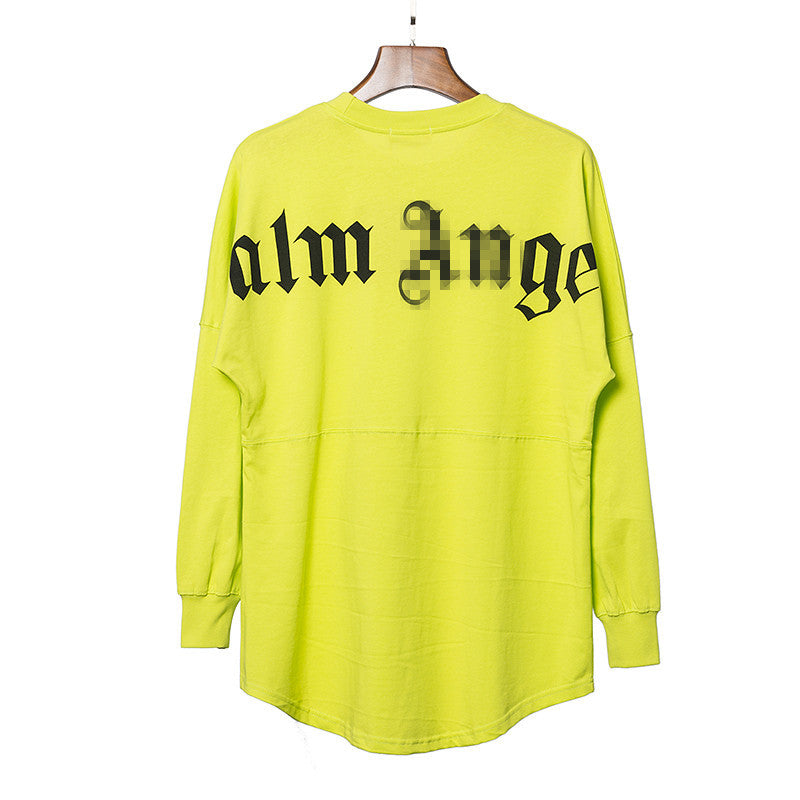 Palm Angels T Shirts Large Letter Printed Long Sleeve T-shirt Men and Women Loose