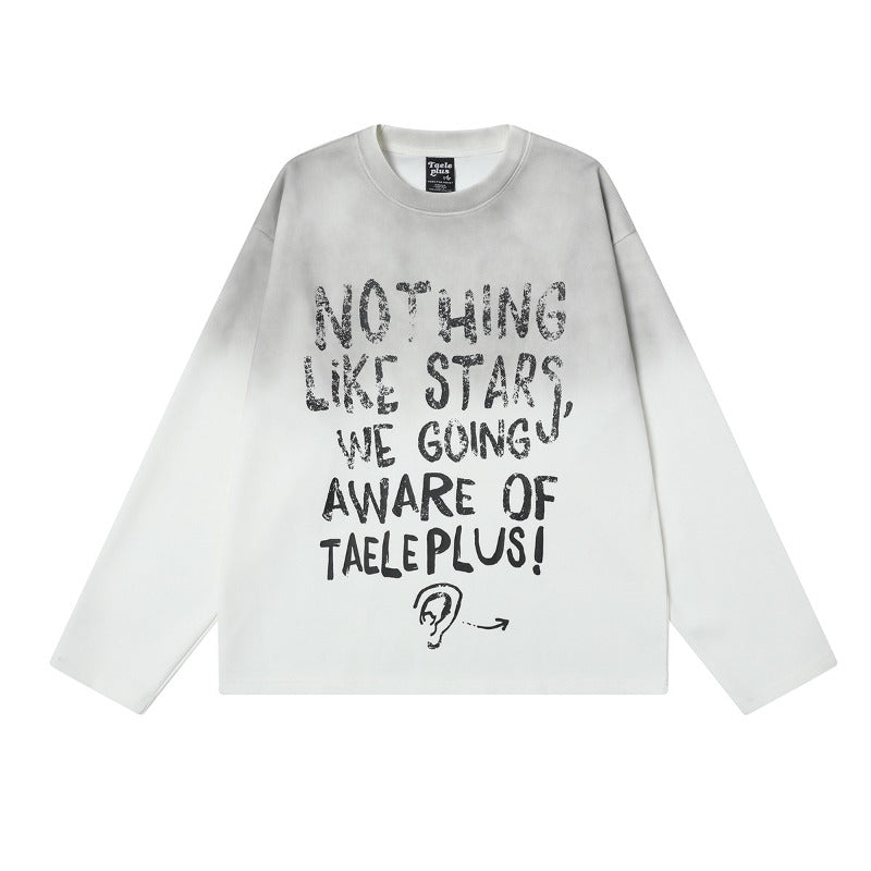 Unisex long-sleeved shirt autum inkjet graffiti