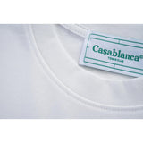 Casablanca T Shirts Colored Crane Print Crew Neck Tee