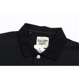 Gallery Dept T-Shirt Alphabet Slogan Lapel Short Sleeve Polo Shirt