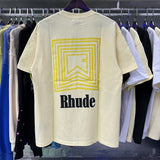 Rhude T Shirts Chevron Logo Repeat
