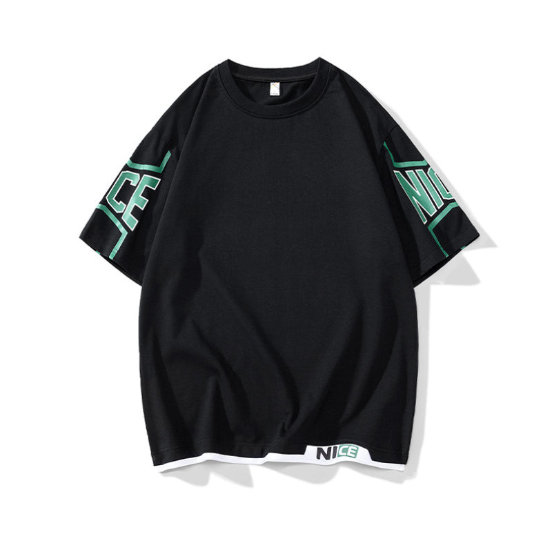 Nasa T Shirt T-Shirt Men'S Short Sleeve Students All-Match Loose Summer