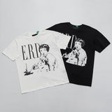 ERD T Shirts Summer Portrait Printing Loose Short Sleeve T-shirt