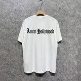 Amiri t shirts sanskrit printing short sleeve