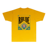 Rhude T Shirts Printed Trendy Pure Cotton